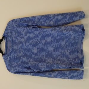 Lululemon | men's surge warm long sleeve blue camo